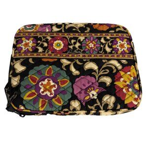 Vintage Vera Bradley Suzani Black Floral Quilted iPad Tablet Cover Case 8"x10"